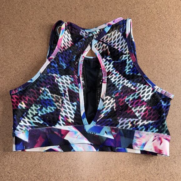 Peloton Jewels in Space High Neck Bra Size Small Vented Keyhole Back - Picture 3 of 6